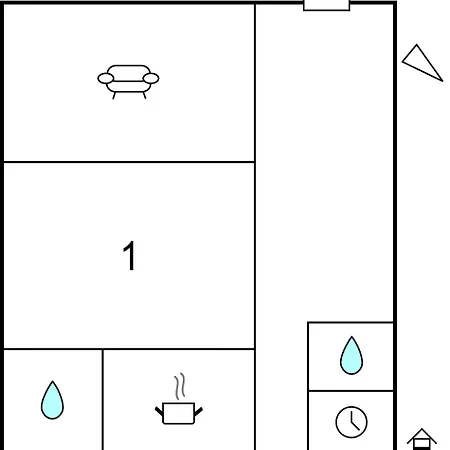 펜션 1 Bedroom In Crinitzberg